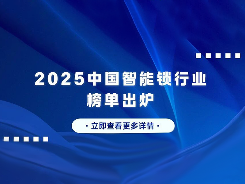 2025中國(guó)智能鎖行業(yè)榜單出爐！領(lǐng)軍品牌、爆款產(chǎn)品全匯總，選品不踩坑